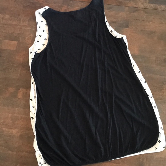 GAP black and white chiffon/cotton tank - Picture 5 of 6